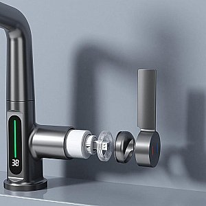 Смеситель для раковины Black&white Sky Day SD3027GM оружейная сталь матовая купить в интернет-магазине сантехники Sanbest