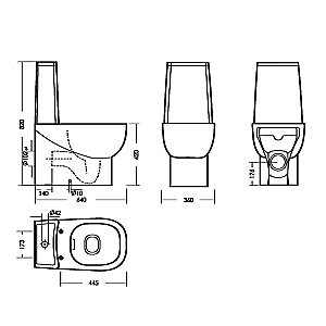 Унитаз-компакт Sanita luxe Infinity INFSLCC01040522 с бачком, с крышкой микролифт, белый купить в интернет-магазине Sanbest