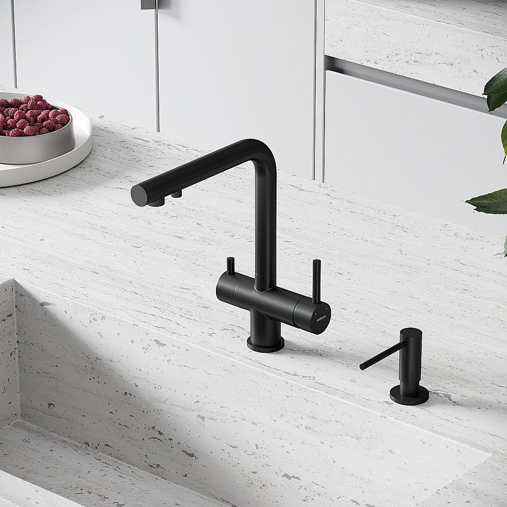 Смеситель для кухни Sancos Foster SC4014MB черный матовый купить в интернет-магазине сантехники Sanbest