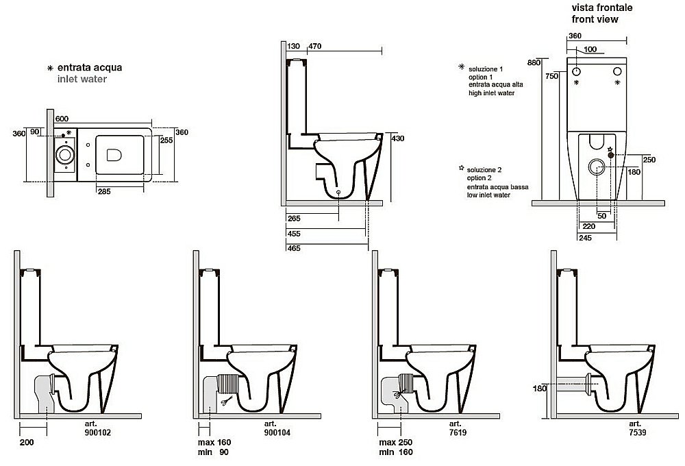 Унитаз напольный Kerasan Flo 3217 с бачком 3181 Белый купить в интернет-магазине Sanbest