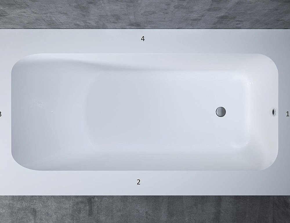 Ванна Salini Orlanda VASTA Kit S-Sense 190х100 102114GF RAL купить в интернет-магазине Sanbest