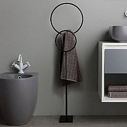 Полотенцедержатель-кольцо Bertocci Moon 110 Черный купить в интернет-магазине сантехники Sanbest