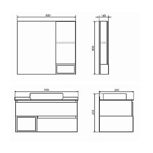 Тумба с раковиной Comforty Прага 90 00-00014424 дуб белый для ванной в интернет-магазине Sanbest
