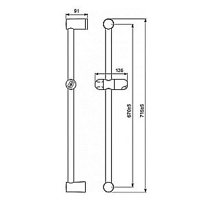 Душевая штанга Vidima Fresh M BA195AA купить в интернет-магазине сантехники Sanbest