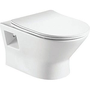 Унитаз подвесной Good Door Compact УНИ0001 белый, с крышкой микролифт, безободковый купить в интернет-магазине Sanbest