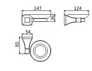Мыльница CeramaLux Domino 95404 хром купить в интернет-магазине сантехники Sanbest