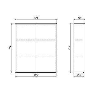 Шкаф Comforty Моно-60 00-00014968 бетон светлый для ванной в интернет-магазине сантехники Sanbest
