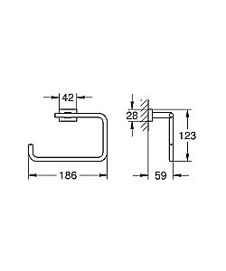 Полотенцедержатель Grohe Essentials Cube New 40510001 купить в интернет-магазине сантехники Sanbest
