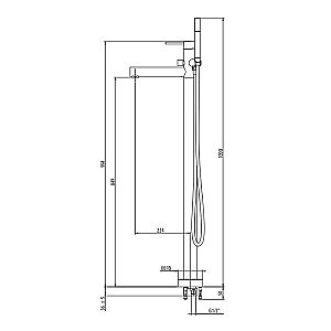 Смеситель для ванны Gattoni Circle One 9008/90NO купить в интернет-магазине сантехники Sanbest