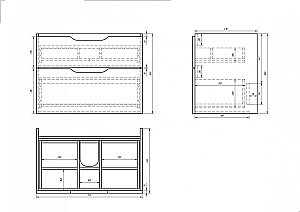 Тумба с раковиной Dreja Q 80 для ванной в интернет-магазине Sanbest