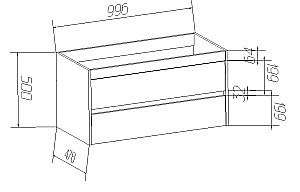 Тумба с раковиной Art&Max Family 1000-2C подвесная, Экзотическая сосна для ванной в интернет-магазине Sanbest