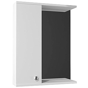 Зеркало со шкафом Loranto Моника 50 белое купить в интернет-магазине сантехники Sanbest