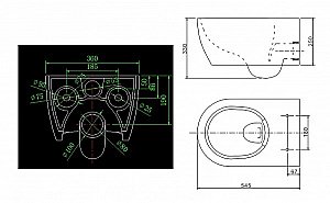 Унитаз SSWW CT2039V-B белый безободковый, с крышкой микролифт, функцией биде купить в интернет-магазине Sanbest