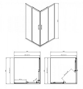 Душевой уголок Azario Seattle 90х90 купить в интернет-магазине Sanbest
