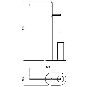 Стойка для ванной Timo Saona 13085/17 золото матовое купить в интернет-магазине сантехники Sanbest