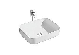 Раковина накладная Aquatek Вега 50 AQ5515-MW белая матовая купить в интернет-магазине Sanbest