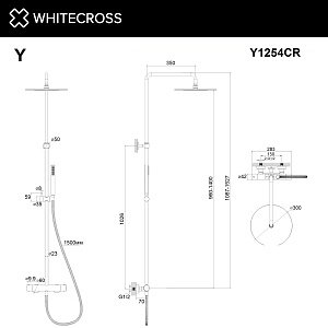 Душевая система WhiteCross Y Y1254CR хром купить в интернет-магазине сантехники Sanbest