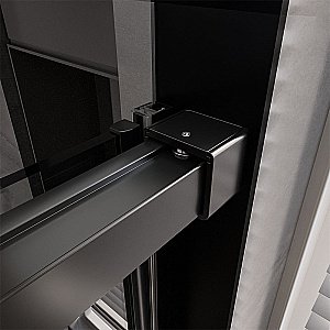 Душевая дверь Veconi Premium Trento PTD40-B-120-01-C4 прозрачная/профиль черный матовый купить в интернет-магазине Sanbest