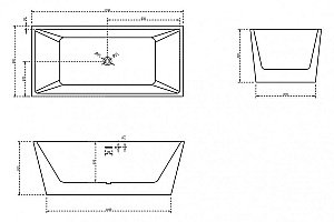Акриловая ванна ABBER AB9224-1.7 170х80 купить в интернет-магазине Sanbest