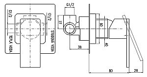 Смеситель для душа RAV-Slezak LOIRA LR583 хром купить в интернет-магазине сантехники Sanbest