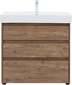Тумба с раковиной Aquanet Nova Lite 302477 85 дуб рустикальный для ванной в интернет-магазине Sanbest