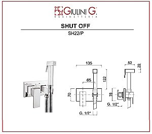 Гигиенический душ Giulini Pablolux FSH22/P хром купить в интернет-магазине сантехники Sanbest