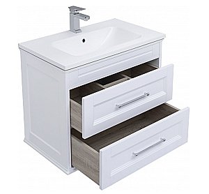 Тумба с раковиной Aquanet Бостон 80/Dreja Эйфория 80 белая матовая для ванной в интернет-магазине Sanbest