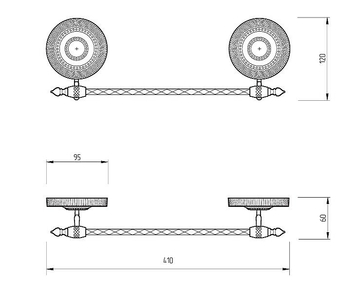 Полотенцедержатель Migliore MONTECARLO 32745 хром купить в интернет-магазине сантехники Sanbest