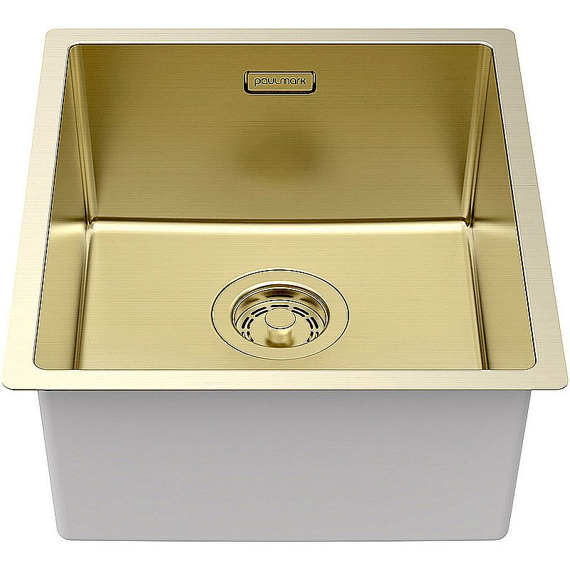 Кухонная мойка Paulmark Yuni 39 YU39-LG светлое золото купить в интернет-магазине сантехники Sanbest