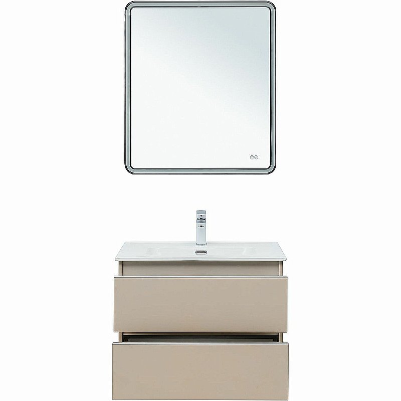 Тумба с раковиной Aquanet Вега 70 329584 бежевая для ванной в интернет-магазине Sanbest