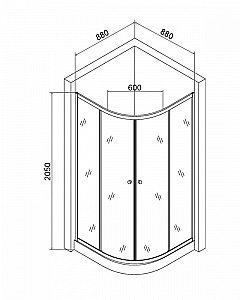 Душевой уголок Orange E01-090TB с поддоном 90х90 стекло прозрачное/профиль черный купить в интернет-магазине Sanbest