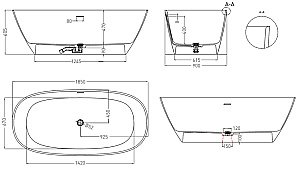 Ванна Salini Sofia S-Sense 185х90 102519G белая купить в интернет-магазине Sanbest