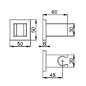 Держатель ручного душа Paini 53CR186QQ хром купить в интернет-магазине сантехники Sanbest