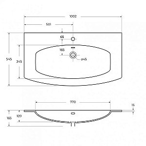 Тумба с раковиной Cezares ELETTRA 100 55526 100 Grafite для ванной в интернет-магазине Sanbest