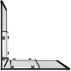 Душевой уголок Good Door Cube 100х100 КУ00021 стекло прозрачное/профиль черный матовый купить в интернет-магазине Sanbest