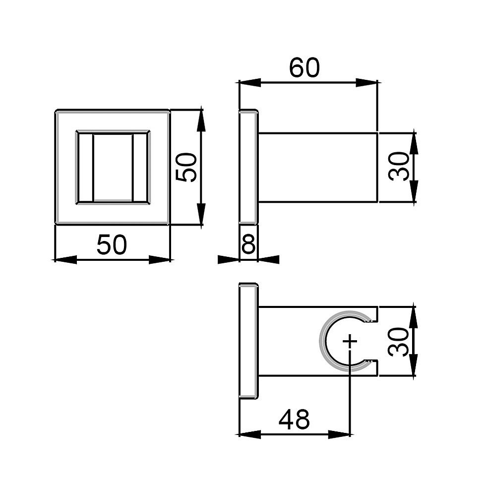 Держатель ручного душа Paini 53CR186QQ хром купить в интернет-магазине сантехники Sanbest