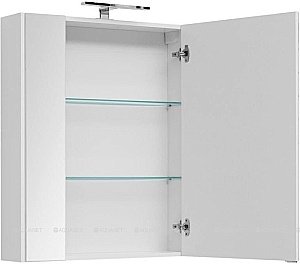Зеркальный шкаф Aquanet Августа 75 белый купить в интернет-магазине сантехники Sanbest