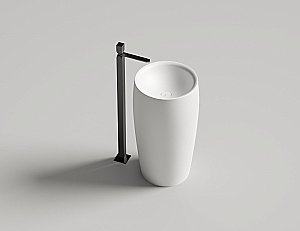 Раковина напольная Salini ALDA 03 130321M 47 из искусственного камня S-Stone, белая матовая купить в интернет-магазине Sanbest