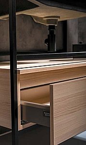 Тумба с раковиной Armadi Art Loft 80 светлое дерево для ванной в интернет-магазине Sanbest