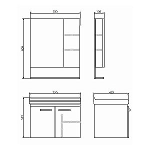 Тумба с раковиной Comforty Рига 70 для ванной в интернет-магазине Sanbest