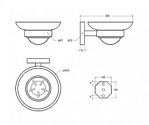 Мыльница Cezares RELAX-SODS-IN сатин купить в интернет-магазине сантехники Sanbest