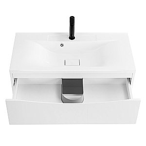 Тумба с раковиной Belbagno MARINO 90 2C-SO/BB900/450-LV-MR-PR Bianco Lucido для ванной в интернет-магазине Sanbest