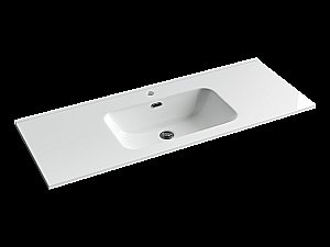 Тумба с раковиной Sancos Urban UR120-1W белый глянец для ванной в интернет-магазине Sanbest