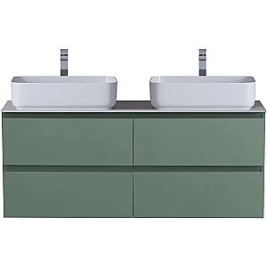 Тумба с раковиной и столещницей BelBagno 120 KRAFT-1200-4C-SO-VO+KEP-120-2-CEM еловая матовая для ванной в интернет-магазине Sanbest