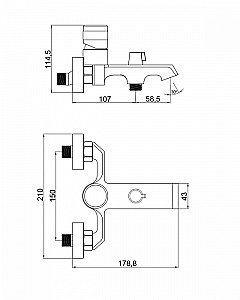Смеситель для ванны Orange Sole M03-100cr купить в интернет-магазине сантехники Sanbest
