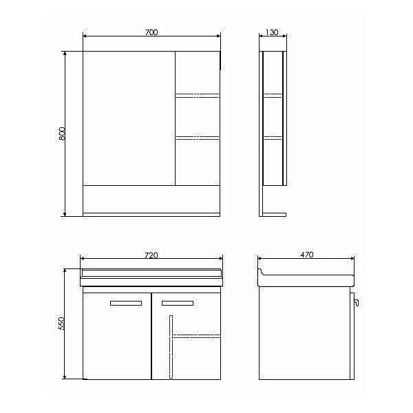 Тумба с раковиной Comforty Рига 70 для ванной в интернет-магазине Sanbest