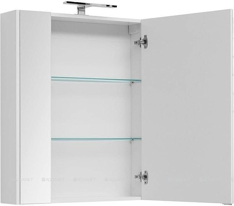 Зеркальный шкаф Aquanet Августа 75 белый купить в интернет-магазине сантехники Sanbest