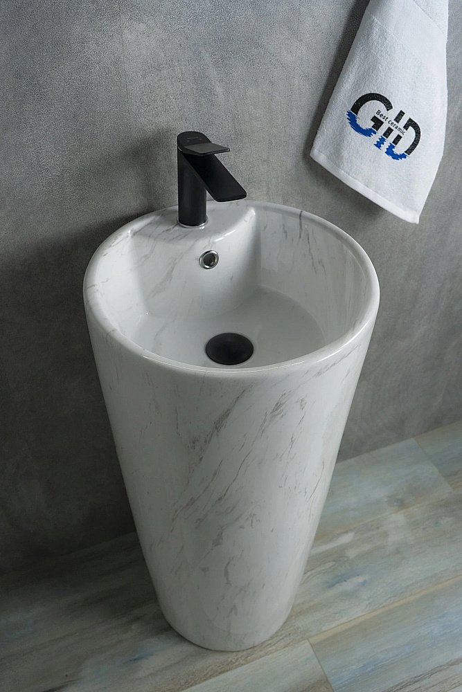 Раковина напольная Gid Autonomo 40 Nb131wgs 81115 белый мрамор купить в интернет-магазине Sanbest