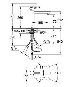 Смеситель для кухни Grohe Concetto 31209 001 купить в интернет-магазине сантехники Sanbest