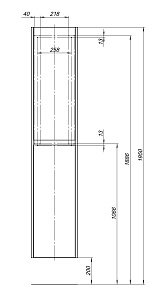 Пенал Aquanet Nova Lite 287878 35 дуб белый для ванной в интернет-магазине сантехники Sanbest